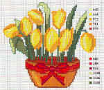 Schema punto croce Fiori tulipani 3