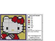 Schema punto croce Hello Kitty 58