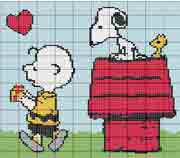 Schema Punto croce Charlie Brown e Snoopy 