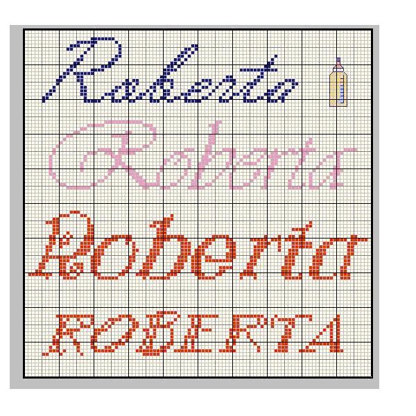 Schema punto croce Roberta 2