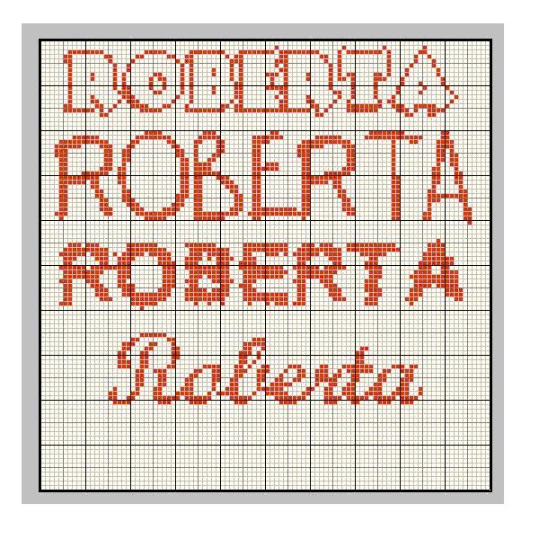 Schema punto croce Roberta 4