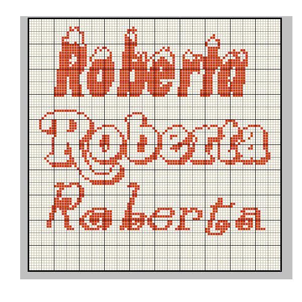 Schema punto croce Roberta 5