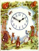 Schema punto croce Beatrix Potter Clock 1a