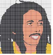 Schema punto croce Bob Marley