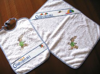 Bavagliolino+asciugamanino per Giovanni