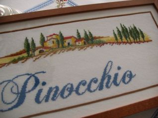 Particolare paesaggio quadro Pinocchio 2