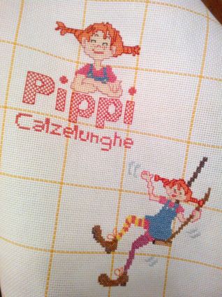 Particolare Strofinaccio con Pippi Calzelughe