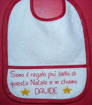 Bavaglino rosso di Natale x Davide