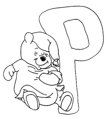 Disegno 16 Alfabeto winnie the pooh