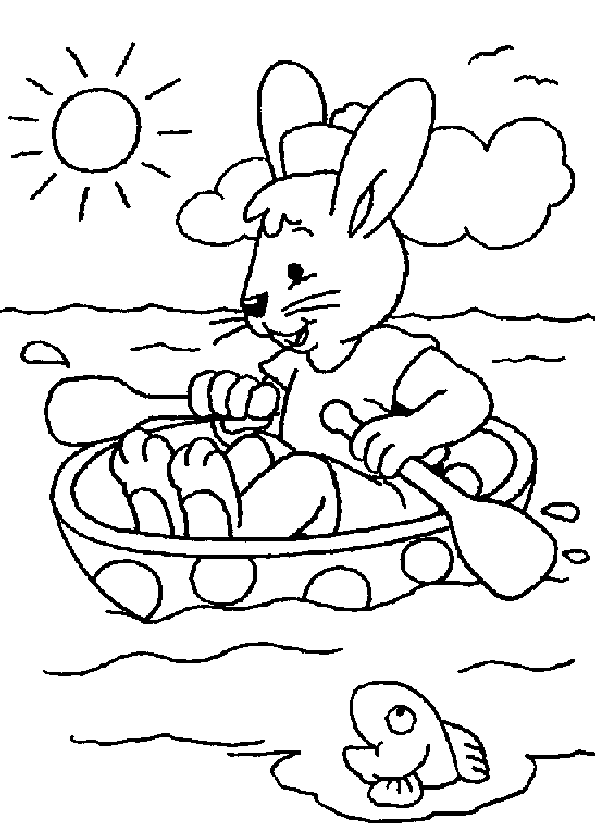 Disegno 28 Conigli pasqua