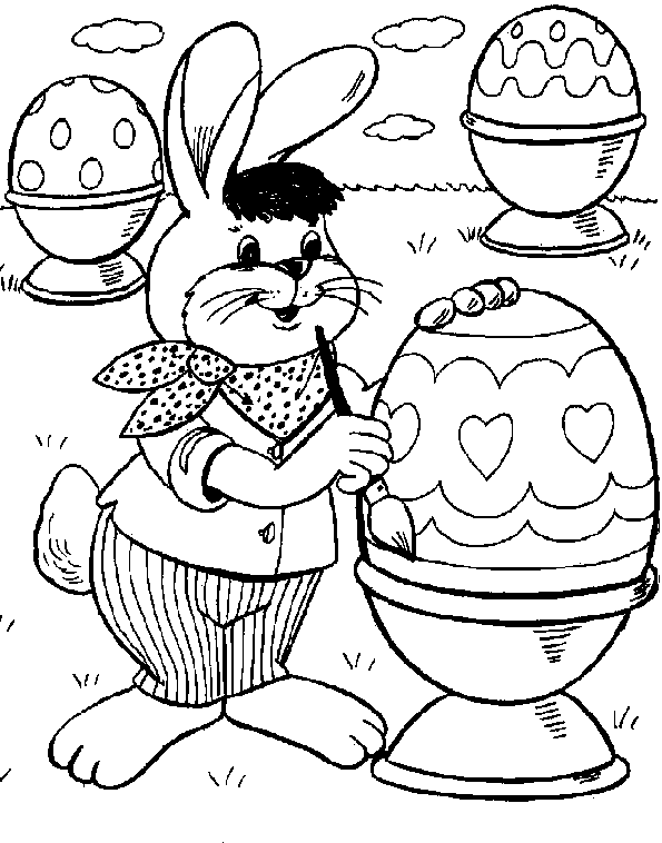 Disegno 55 Conigli pasqua