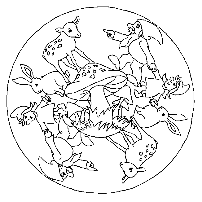 Disegno 19 Mandala animali