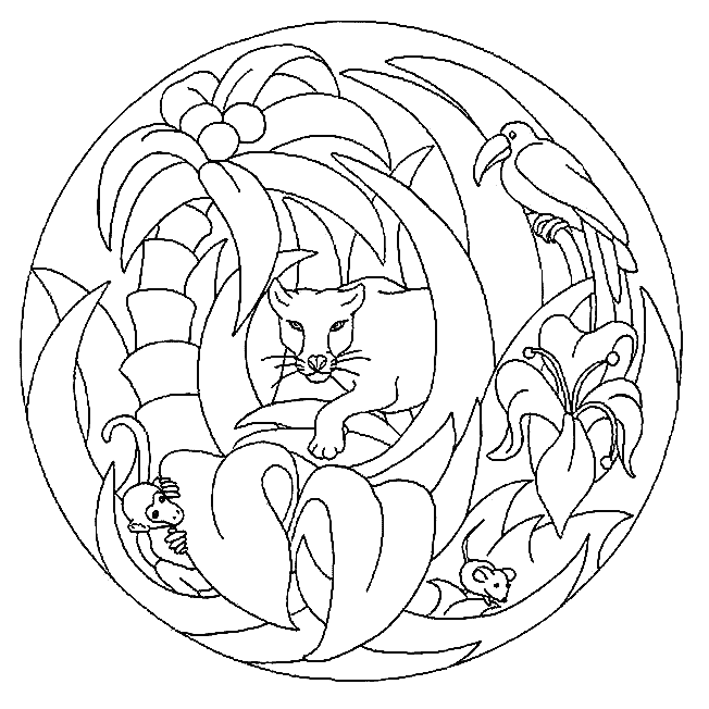 Disegno 25 Mandala animali