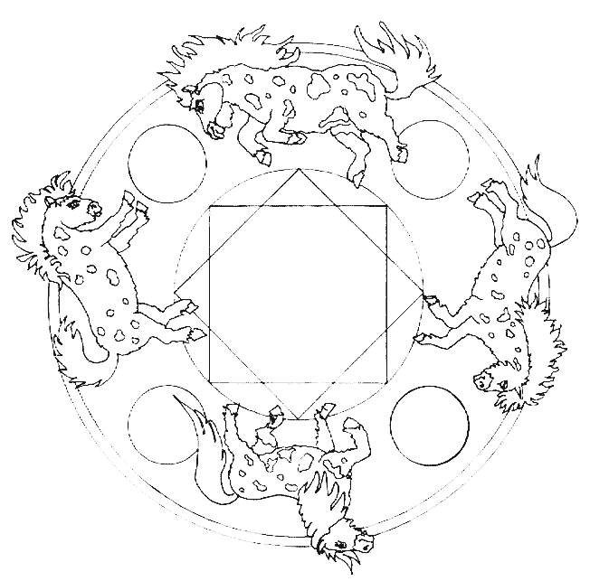 Disegno 34 Mandala animali