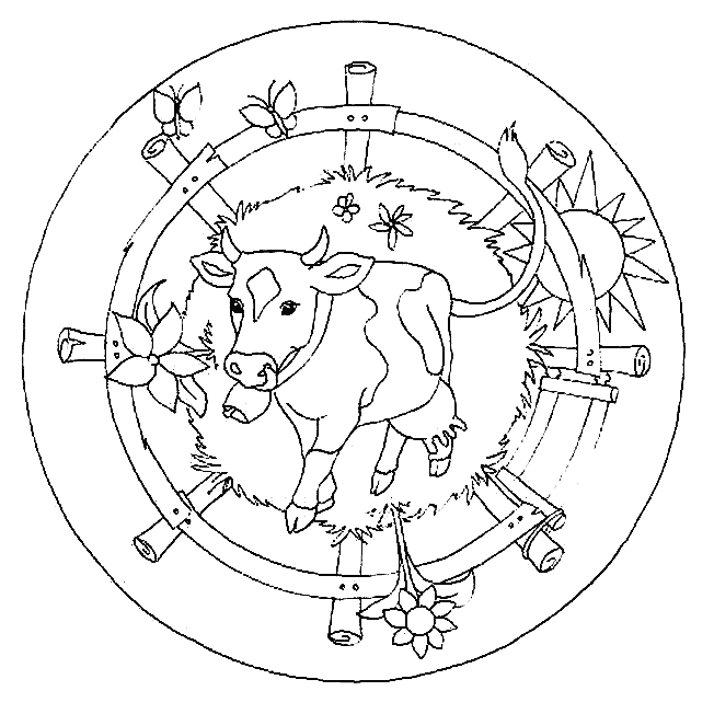 Disegno 35 Mandala animali