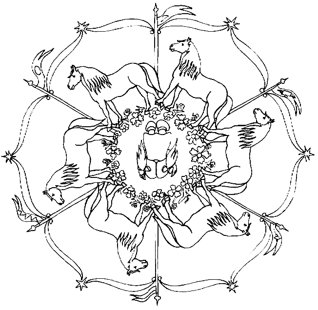 Disegno 38 Mandala animali