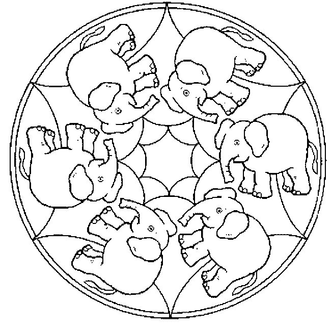 Disegno 9 Mandala animali