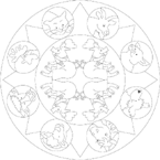 Disegno 10 Mandala animali