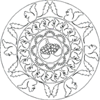 Disegno 47 Mandala animali