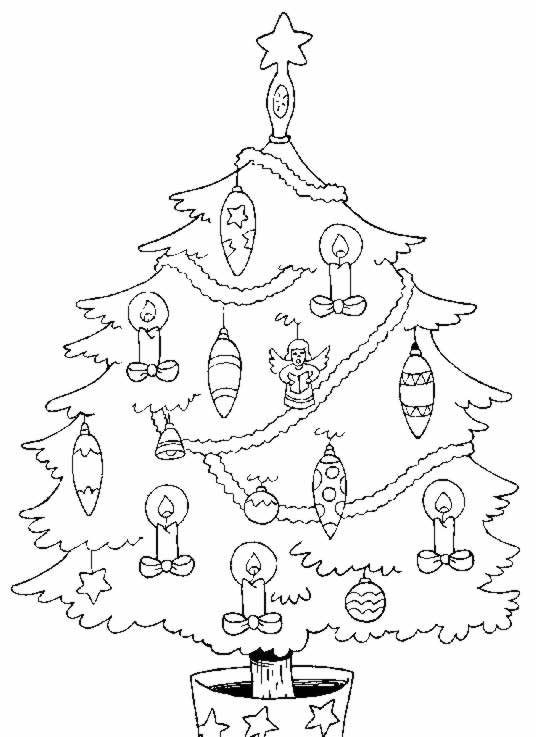 Disegno 7 Natale alberi