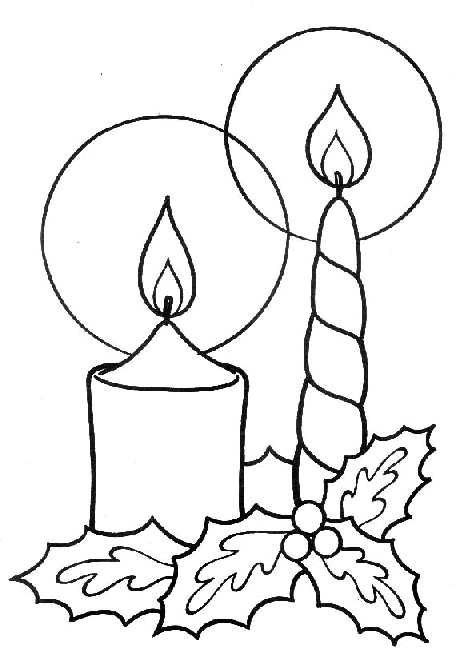 Disegno 25 Natale candele