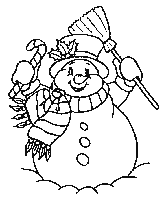 Disegno 13 Natale pupazzi neve