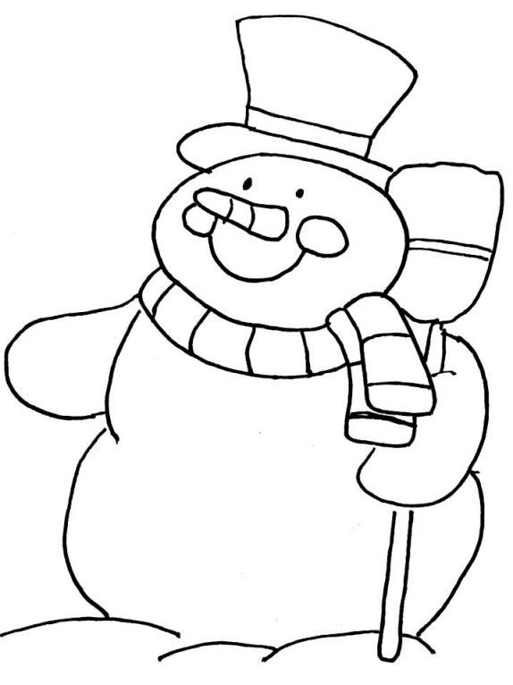 Disegno 2 Natale pupazzi neve