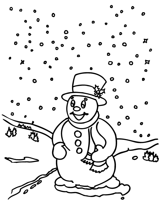 Disegno 29 Natale pupazzi neve