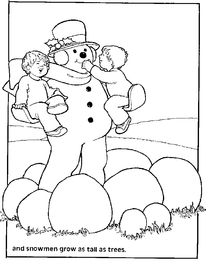 Disegno 3 Natale pupazzi neve