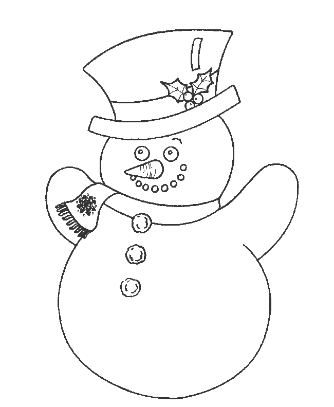 Disegno 41 Natale pupazzi neve