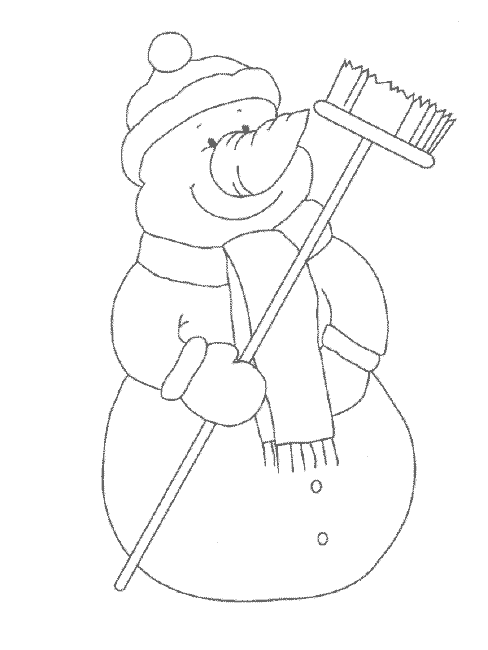 Disegno 8 Natale pupazzi neve