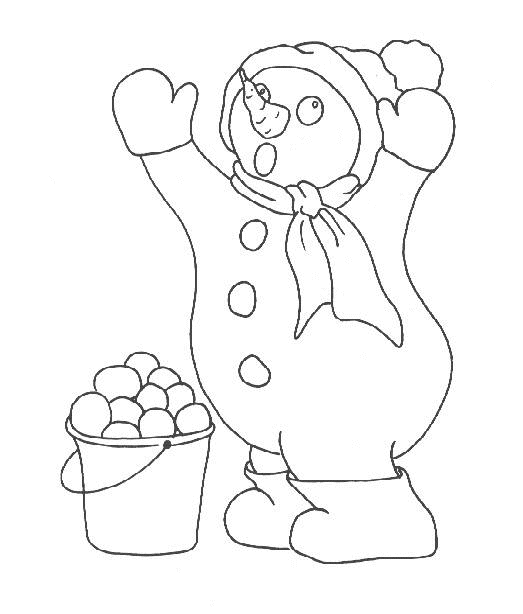 Disegno 9 Natale pupazzi neve