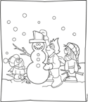 Disegno 40 Natale pupazzi neve