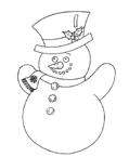 Disegno 41 Natale pupazzi neve