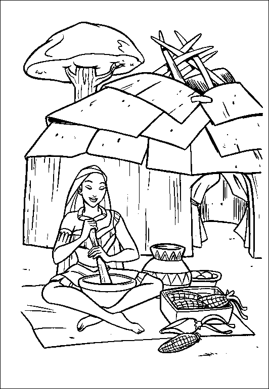 Disegno 9 Pocahontas