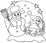 Disegno 12 Pupazzi di neve