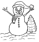 Disegno 6 Pupazzi di neve