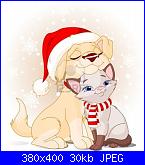 Per baby1264,cane e gatto natalizi-5964959-cute-del-cane-con-cappello-di-babbo-natale-e-gatto-con-sciarpa-jpg