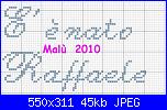 Scritta: è nato Raffaele x fiocco nascita!!!-e-nato-raffaele-jpg