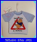 "Bimbo a bordo", "Mamma a bordo", "Cane a bordo" - gli schemi di Natalia-t-shirt-bordo-samuel-jpeg