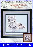 Cross My Heart - CSB 148 Animal Profiles. White Tiger-csb-148-jpg