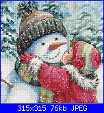 Schemi Dimensions: Kiss of Snowman e Santa's Feathered Friend-image-jpg