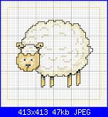 CERCO SCHEMA :chioccia con pulcini, pecore piccole e grandi-disegni-punto-croce-pecora-jpg
