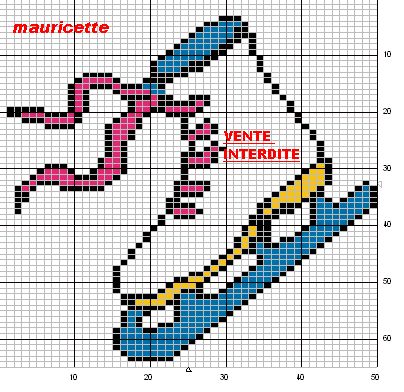 Schema punto croce Pattino