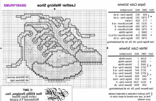 Schema punto croce Scarpe 03