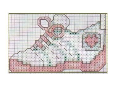 Schema punto croce Scarpe 12