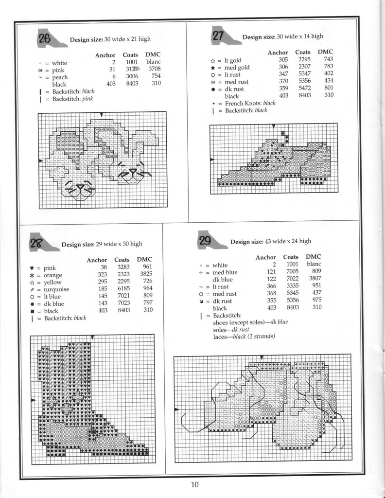 Schema punto croce Scarpe 39