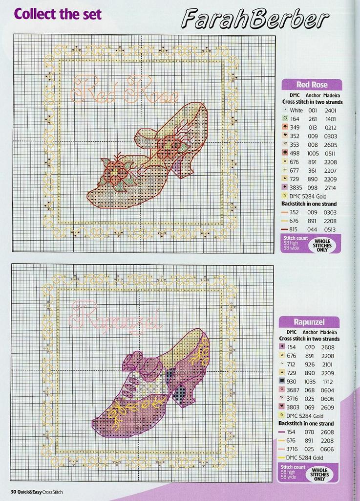 Schema punto croce Scarpe 65