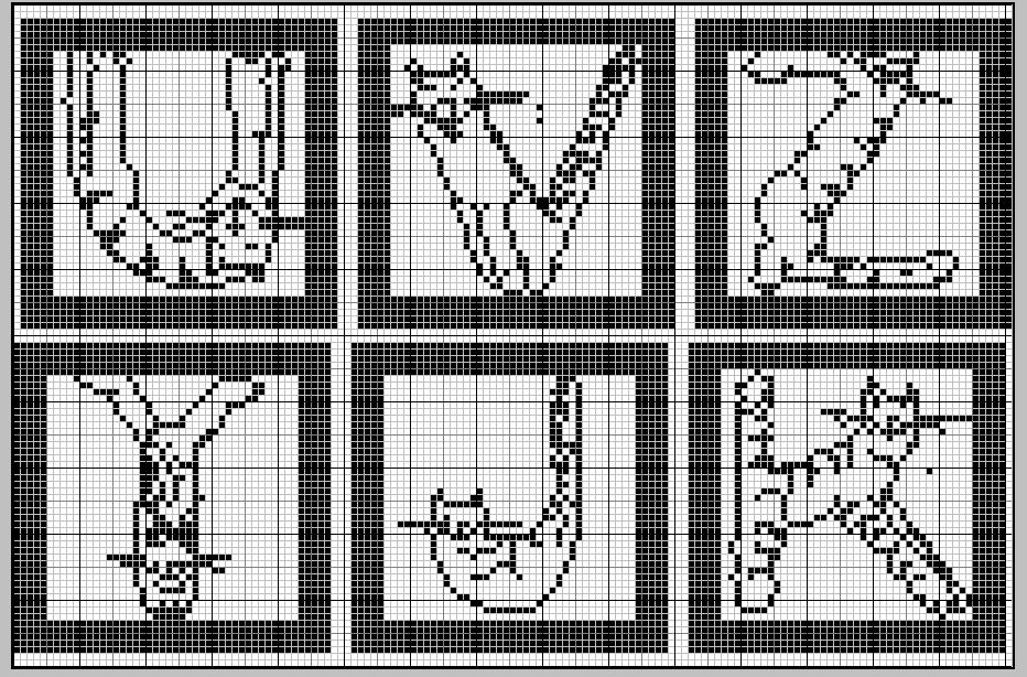 Schema punto croce Alfabeto gatto 4