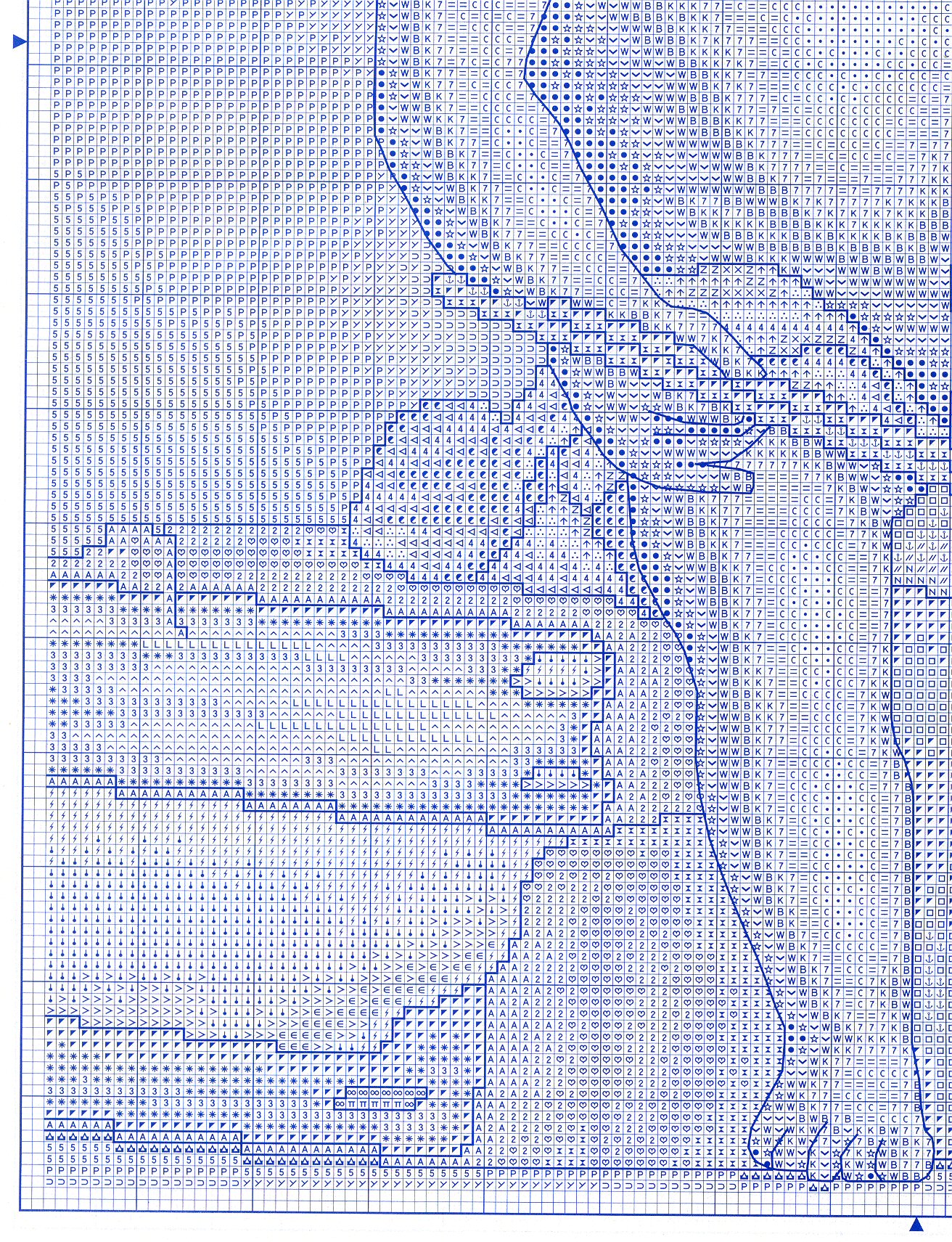 Schema punto croce Angelo Violino 4